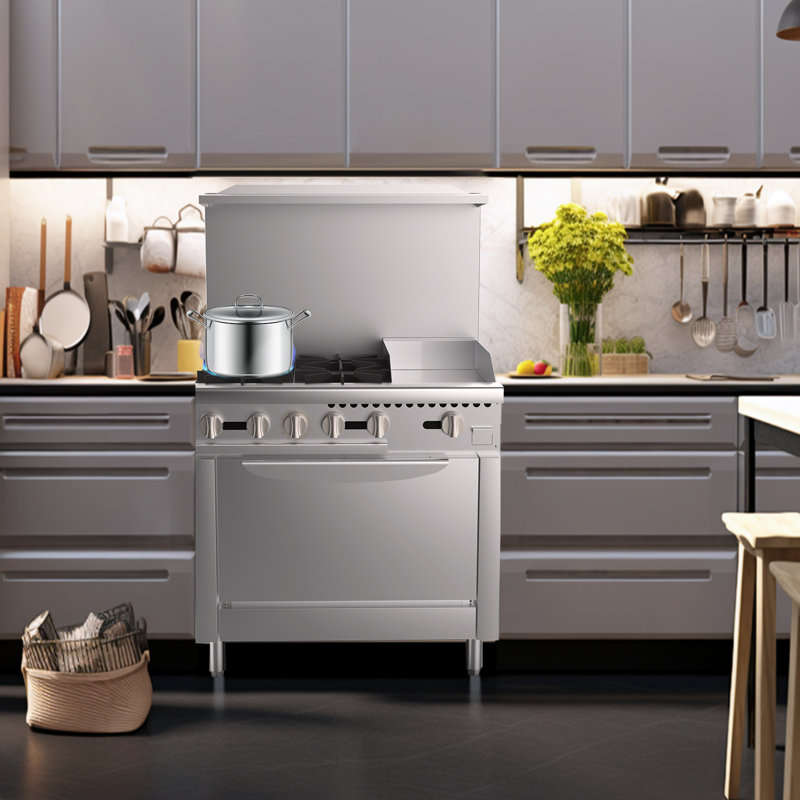 Egles 36" Commercial Stainless Steel Open Burners Gas Range 181000